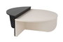 Nordure Mesa de Centro Madera Blanca y Madera Negra