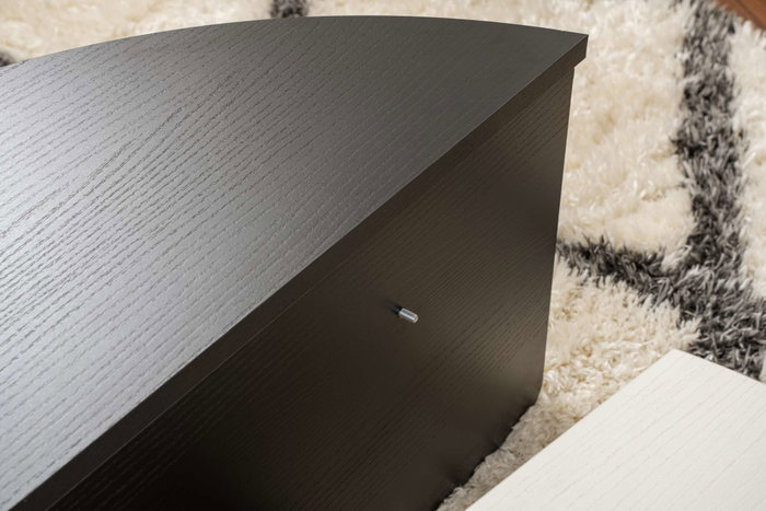 Nordure Mesa de Centro Madera Blanca y Madera Negra