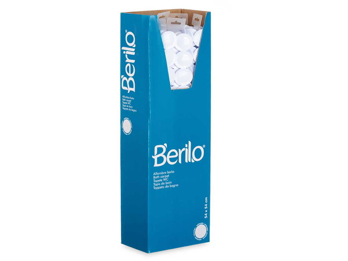 Berilo Alfombra Baño Antideslizante Ladrillo Blanco Pequeña 6 x 60 x 6 cm (Set de 6)