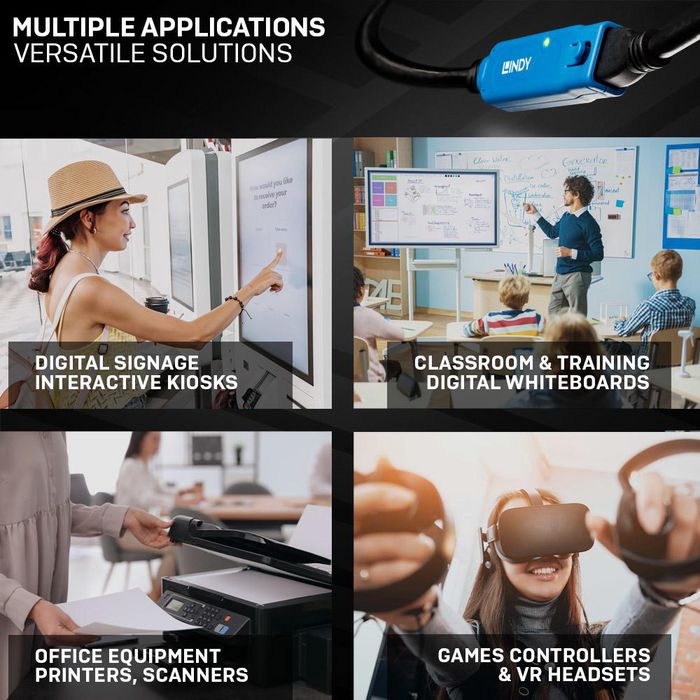 Lindy Cable Extensor USB 3.0 Active Pro de 8m para Periféricos SuperSpeed con Transferencia de Datos de hasta 5Gbps Lindy Cable Extensor USB 3.0 Active Pro de 8m para Periféricos SuperSpeed con Transferencia de Datos de hasta 5Gbps