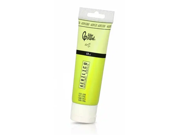 Liderpapel Pintura Acrílica Tubo de Plástico 60 ml Amarillo Limón