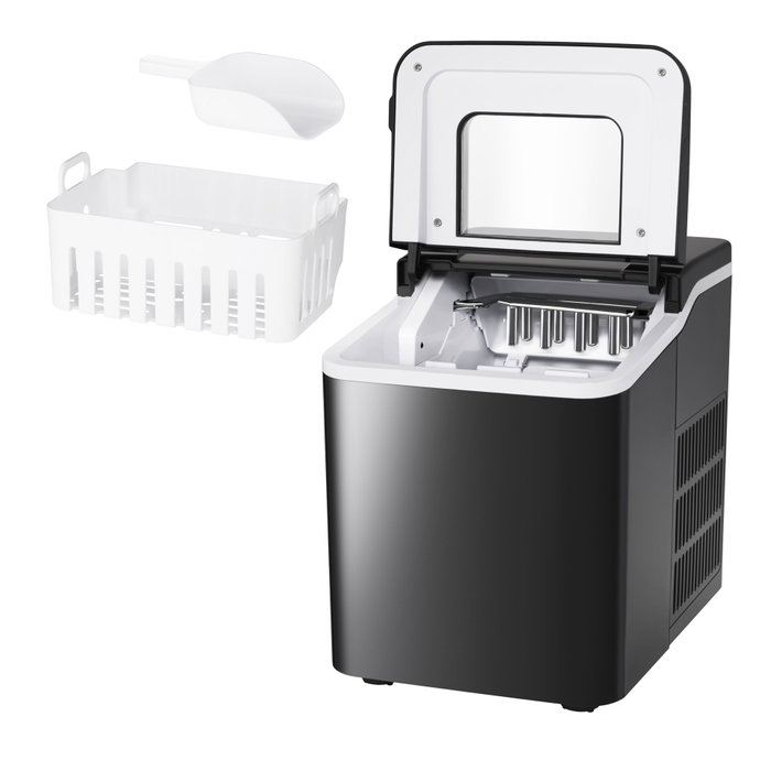UNOLD 48935 Máquina Portátil para Hacer Cubitos de Hielo, 1.6L, 60 Cubitos, Negro