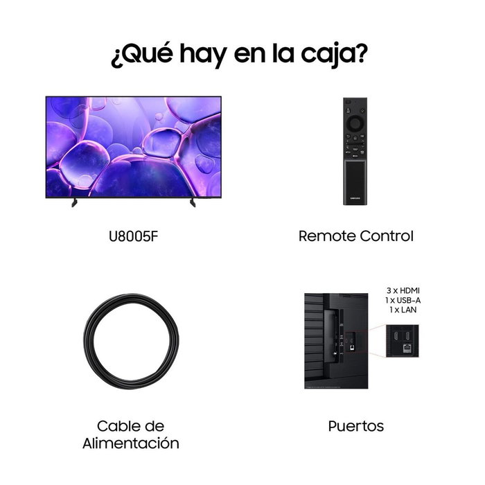 Samsung TU65U8005FU Smart TV 4K Ultra HD 65 pulgadas Negro