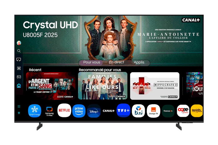 Samsung Smart TV Crystal UHD 65" U8005F 4K 2025 con Procesador Crystal 4K y Tizen para una Experiencia Visual y de Gaming Inmersiva