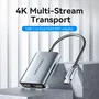 Vention Adaptador USB-C a Dual HDMI MST Gris