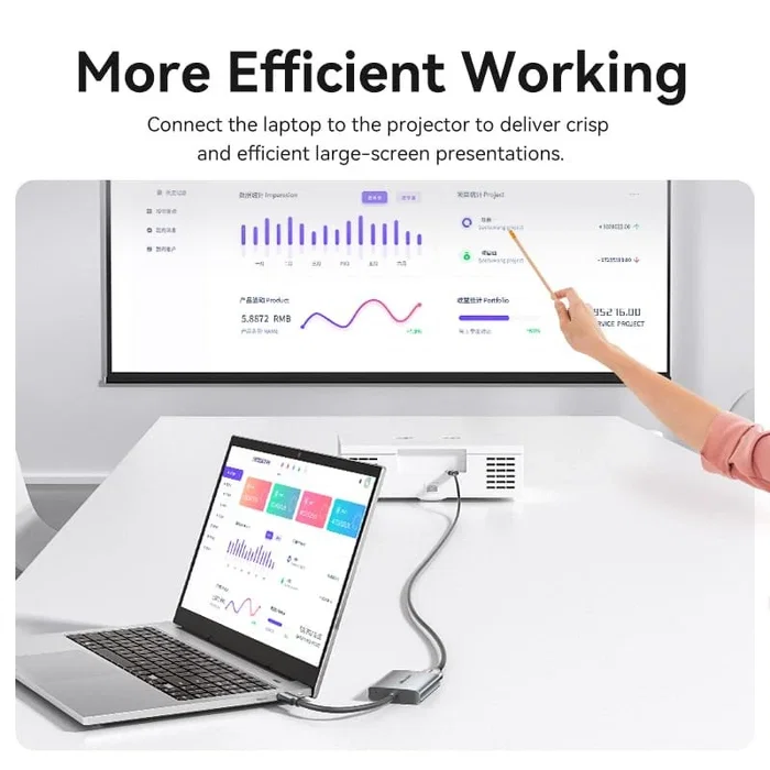 Vention Adaptador USB-C a Dual HDMI MST Gris Vention Adaptador USB-C a Dual HDMI MST Gris