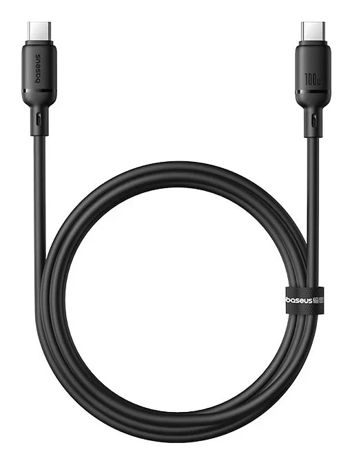 Baseus Cable Silky Series USB C a USB C 100W 1m Negro