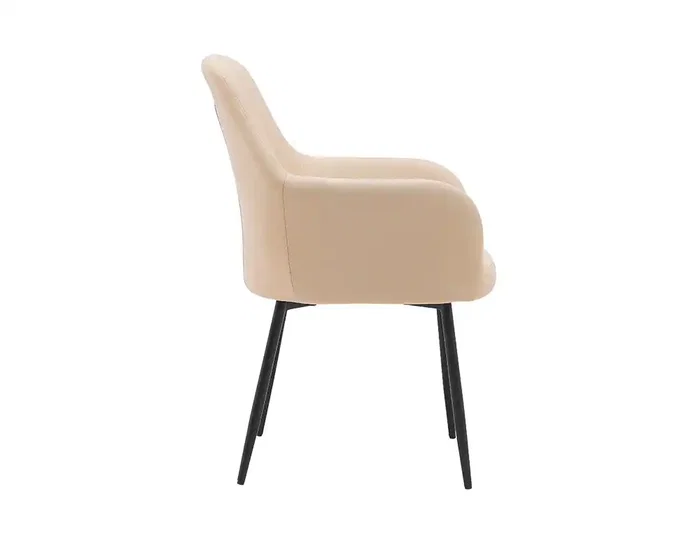 Q-connect Silla Confidente Marrón Arena Base Metálica Altura Máx 820 mm Anchura 570 mm Profundidad 580 mm Tela