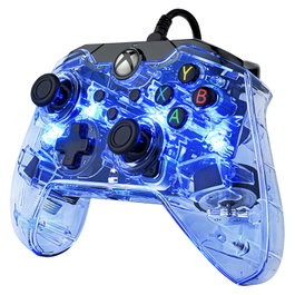 PDP Afterglow Kabelgebunden Gamepad para Xbox Series X, Xbox Series S, Xbox One - Negro/Azul/Transparente, Alámbrico, USB, Retroiluminación LED