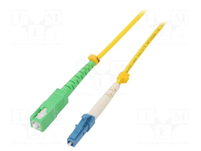QOLTEC Cable de conexión de fibra óptica LC/UPC-SC/APC 2m 9/125µm QOLTEC Cable de conexión de fibra óptica LC/UPC-SC/APC 2m 9/125µm