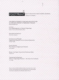 JAP SAM, FOOTPRINT 30. THE EPIPHYLOGENETIC TURN AND ARCHITECTURE