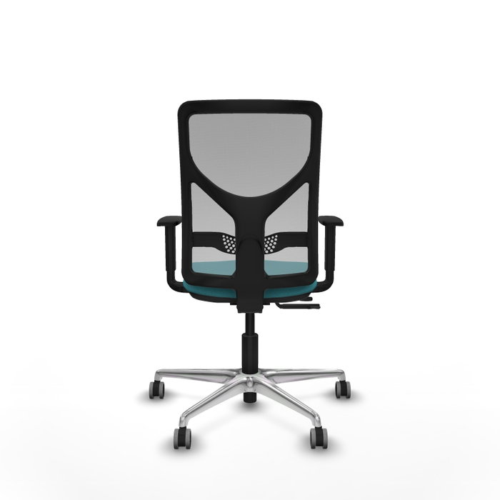 PIQUERAS Y CRESPO Silla de oficina Motilla con mecanismo Sincro/Traslack, Turquesa y Gris