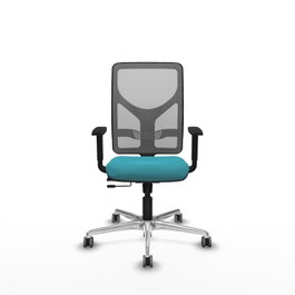 PIQUERAS Y CRESPO Silla de oficina Motilla con mecanismo Sincro/Traslack, Turquesa y Gris