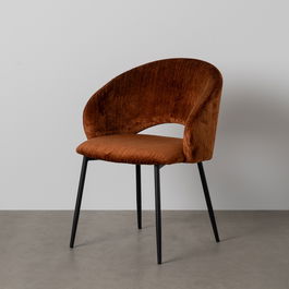 Silla Marrón Tejido-Metal Contract 58 X 60 X 80,50 cm