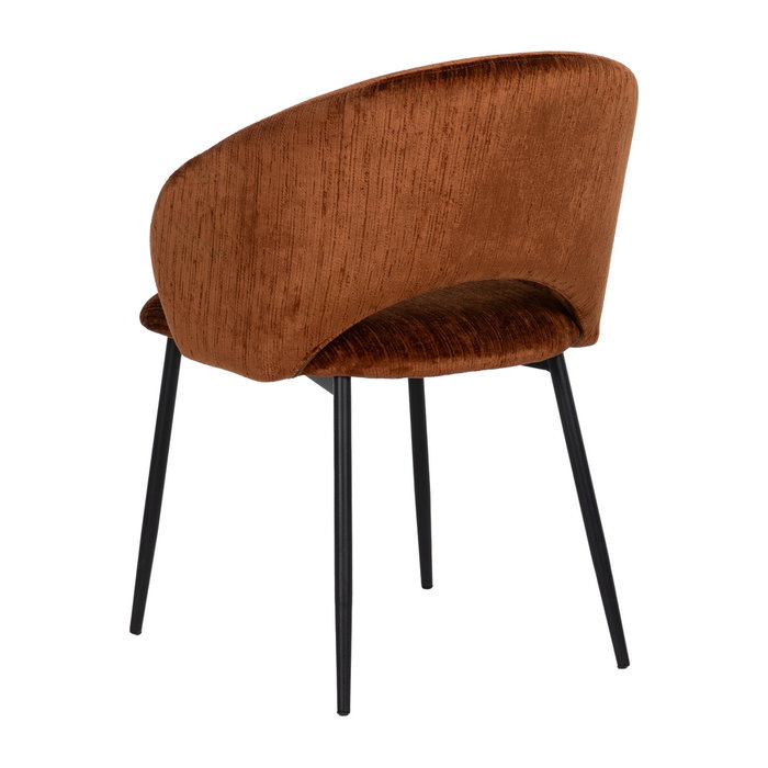 Silla Marrón Tejido-Metal Contract 58 X 60 X 80,50 cm (Set de 2)