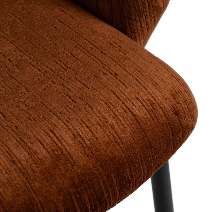 Silla Marrón Tejido-Metal Contract 58 X 60 X 80,50 cm (Set de 2)