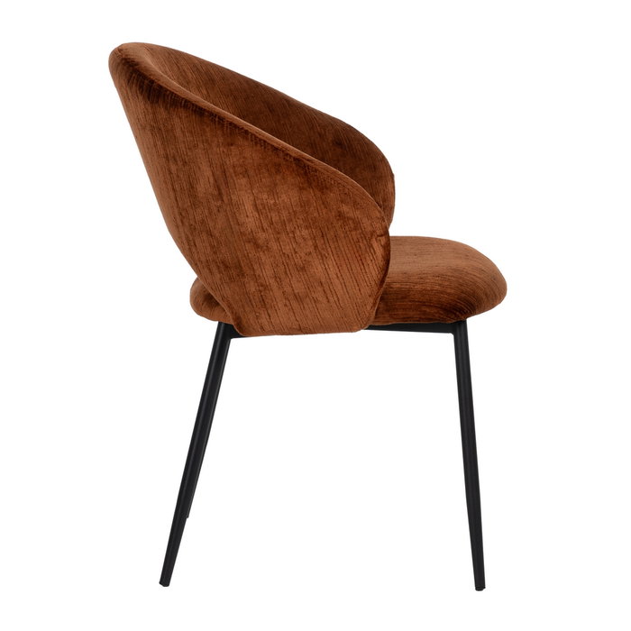 Silla Marrón Tejido-Metal Contract 58 X 60 X 80,50 cm (Set de 2)