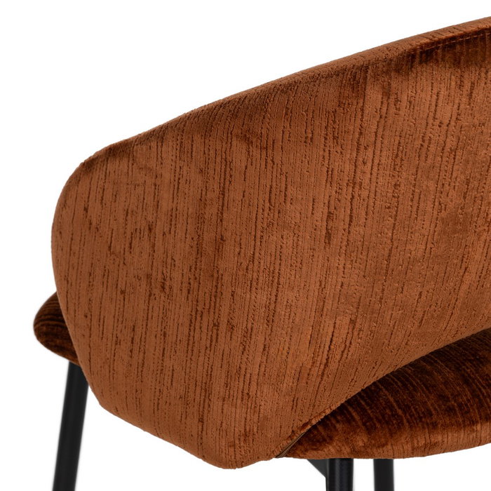 Silla Marrón Tejido-Metal Contract 58 X 60 X 80,50 cm (Set de 2)