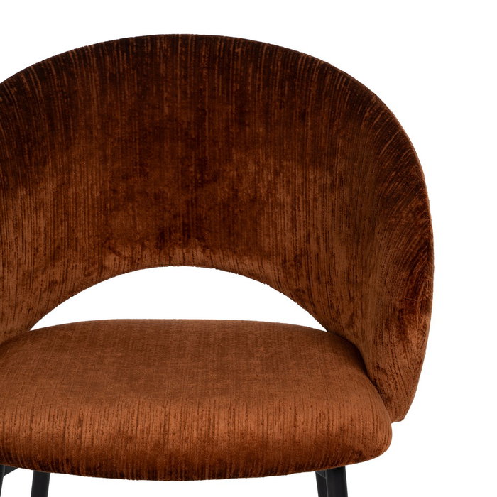 Silla Marrón Tejido-Metal Contract 58 X 60 X 80,50 cm (Set de 2)
