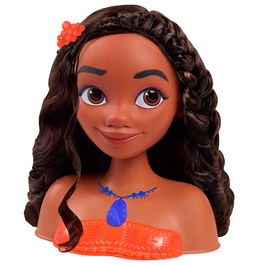Disney Princess Vaiana Busto de Peinado Just Play 87048 - Juguete de Peluquería para Niñas +3 Años