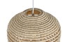 DKD Home Decor Lámpara de Techo de Ratán Hecha a Mano Natural 30x30x65 cm