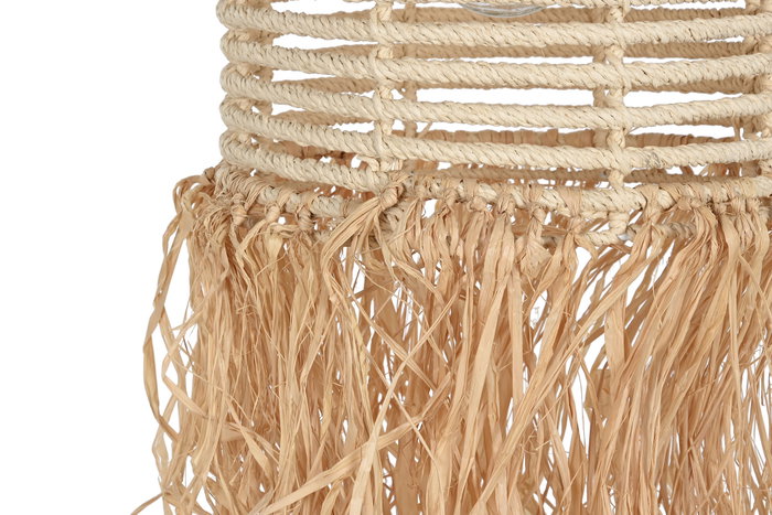 DKD Home Decor Lámpara de Techo de Ratán Hecha a Mano Natural 30x30x65 cm