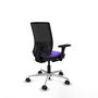 PIQUERAS Y CRESPO Silla de oficina Yunquera Lila y Negro con Brazos 3D