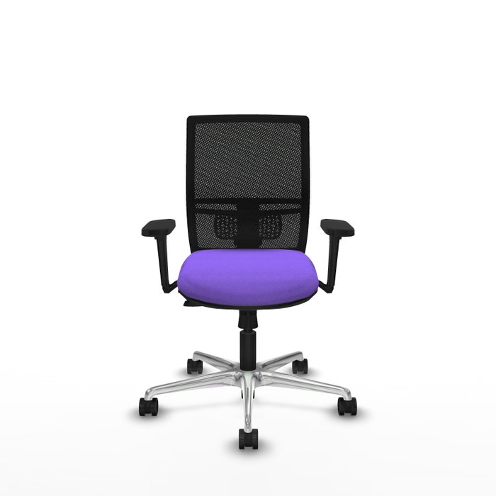 PIQUERAS Y CRESPO Silla de oficina Yunquera Lila y Negro con Brazos 3D