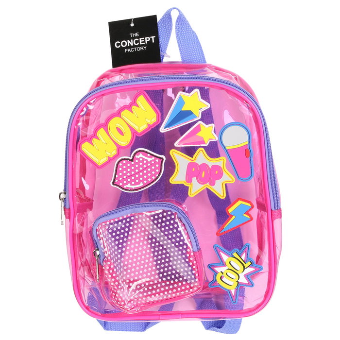 The Concept Factory Mochila Infantil Parches Trans PVC