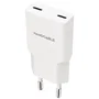 Nanocable Cargador de pared 2xUSB-C PD 30W Blanco