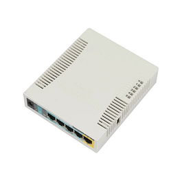 MikroTik RB951Ui-2HnD Router Inalámbrico Doble Cadena 2.4GHz Puertos Ethernet Gigabit PoE
