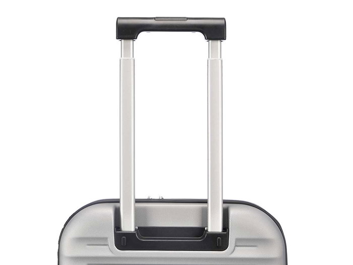 ARTE REGAL Maleta de Cabina Plegable 37L con Candado, 4 Ruedas Dobles, Rígida ABS, 40x55.5x16 cm (Abierta 40x23x103 cm), Color Plata (Set de 3)