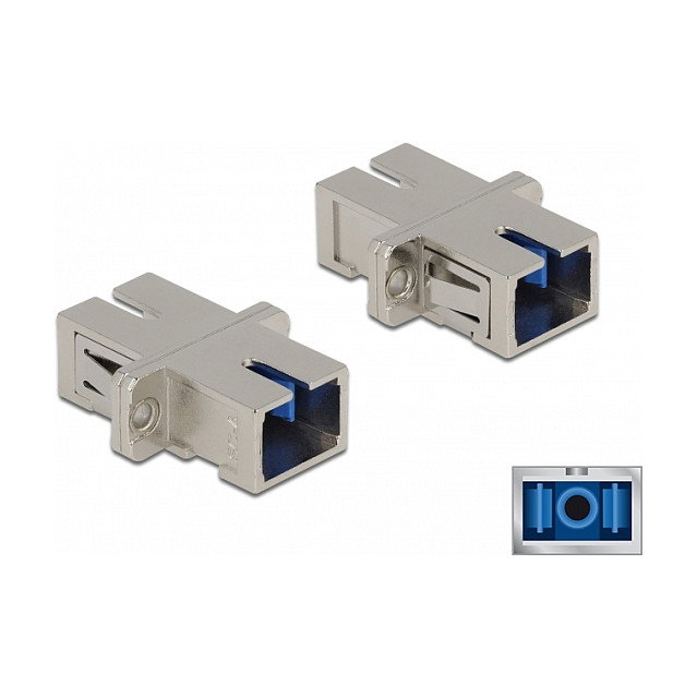 DeLOCK Acoplador de Fibra Óptica SC Simplex hembra a SC Simplex hembra Monomodo Metal DeLOCK Acoplador de Fibra Óptica SC Simplex hembra a SC Simplex hembra Monomodo Metal
