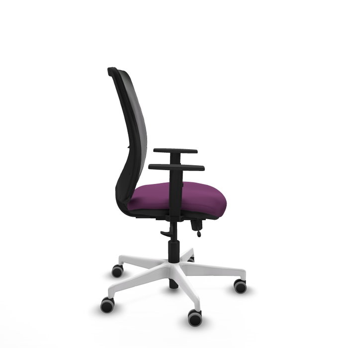 PIQUERAS Y CRESPO Silla de oficina Zulema con mecanismo Sincro/Traslack, Morado y Negro