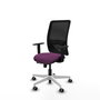 PIQUERAS Y CRESPO Silla de oficina Zulema con mecanismo Sincro/Traslack, Morado y Negro