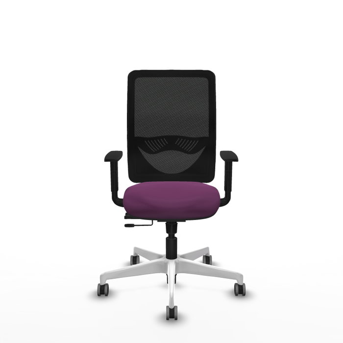 PIQUERAS Y CRESPO Silla de oficina Zulema con mecanismo Sincro/Traslack, Morado y Negro