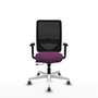 PIQUERAS Y CRESPO Silla de oficina Zulema con mecanismo Sincro/Traslack, Morado y Negro