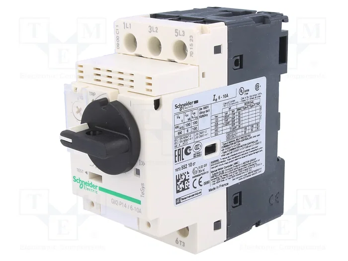 SCHNEIDER ELECTRIC GV2P14 Interruptor Motorizado 3kW 230÷690VAC SCHNEIDER ELECTRIC GV2P14 Interruptor Motorizado 3kW 230÷690VAC