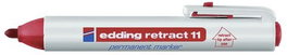Marcador Permanente Edding 11 Retract Conico  Rojo (Set de 10)