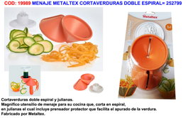 METALTEX Cortador de Verduras Doble Espiral