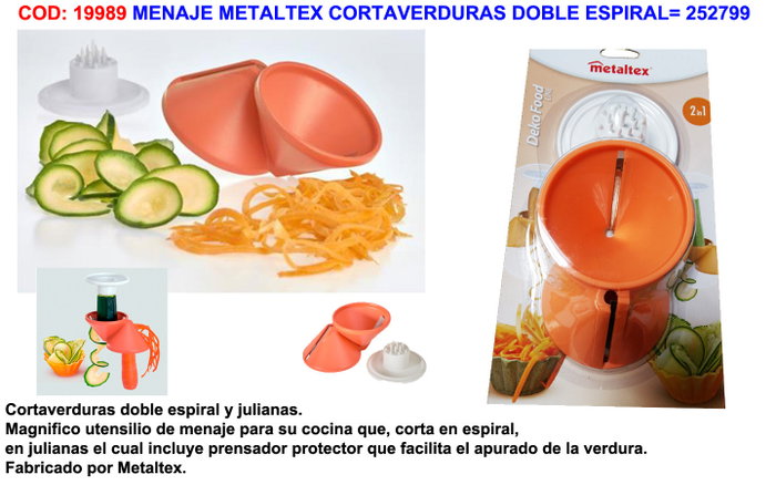 METALTEX Cortador de Verduras Doble Espiral METALTEX Cortador de Verduras Doble Espiral