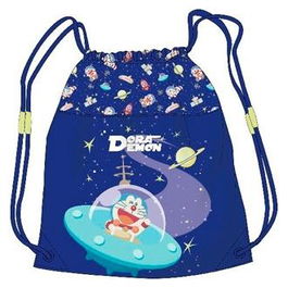 Toybags Saco Portameriendas Doraemon Space que Brilla en la Oscuridad con Tirador Personalizado