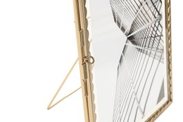 DKD Home Decor Marco de Fotos 15x20 Metal y Cristal Dorado