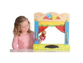 Fiesta crafts Teatro de Marionetas de Sobremesa en Madera y Tela, 45x47 cm