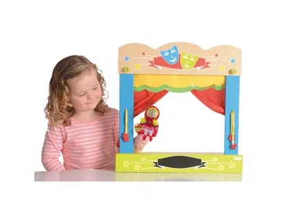 Fiesta crafts Teatro de Marionetas de Sobremesa en Madera y Tela, 45x47 cm