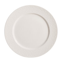 Ixia Juego de 6 Platos Llanos de Porcelana Blanca 27 x 27 x 2,30 cm