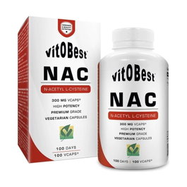 Vitobest NAC (N-Acetilcisteína) 300 mg, 100 cápsulas vegetales