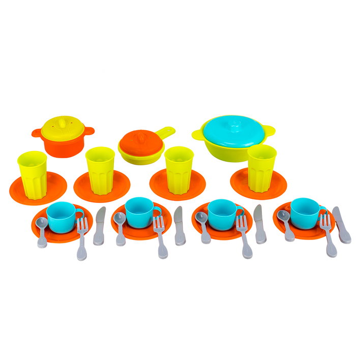 Tachan Escurridor Grande 35 Piezas Juego de Vajilla de Imitación para Niños +3 Años