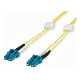 Sacon LPD02200020 - Cable de Fibra Óptica Monomodo OS2, LC/LC Duplex, 9/125 µm, LSZH, Amarillo, 2 m