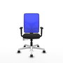 PIQUERAS Y CRESPO Silla de oficina Motilla con mecanismo Sincro/Traslack Azul y Negro